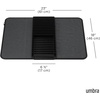 image:imageUmbra Udry Dish Drying Rack Folding Dish Drainer Mat Mini Dark Grey  Absorbent microfiber base removable tray dishwasher safe compact storage BPAfree plasticBlack