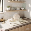 image:imageUmbra Udry Dish Drying Rack Folding Dish Drainer Mat Mini Dark Grey  Absorbent microfiber base removable tray dishwasher safe compact storage BPAfree plasticLinen