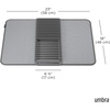 image:imageUmbra Udry Dish Drying Rack Folding Dish Drainer Mat Mini Dark Grey  Absorbent microfiber base removable tray dishwasher safe compact storage BPAfree plasticGray