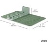 image:imageUmbra Udry Dish Drying Rack Folding Dish Drainer Mat Mini Dark Grey  Absorbent microfiber base removable tray dishwasher safe compact storage BPAfree plasticSpruce