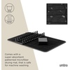 image:imageUmbra Udry Dish Drying Rack Folding Dish Drainer Mat Mini Dark Grey  Absorbent microfiber base removable tray dishwasher safe compact storage BPAfree plasticBlack