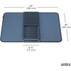 image:imageUmbra Udry Dish Drying Rack Folding Dish Drainer Mat Mini Dark Grey  Absorbent microfiber base removable tray dishwasher safe compact storage BPAfree plasticSlate Blue