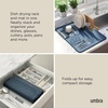 image:imageUmbra Udry Dish Drying Rack Folding Dish Drainer Mat Mini Dark Grey  Absorbent microfiber base removable tray dishwasher safe compact storage BPAfree plasticSlate Blue