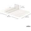 image:imageUmbra Udry Dish Drying Rack Folding Dish Drainer Mat Mini Dark Grey  Absorbent microfiber base removable tray dishwasher safe compact storage BPAfree plasticSand