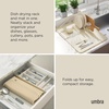 image:imageUmbra Udry Dish Drying Rack Folding Dish Drainer Mat Mini Dark Grey  Absorbent microfiber base removable tray dishwasher safe compact storage BPAfree plasticLinen
