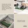 image:imageUmbra Udry Dish Drying Rack Folding Dish Drainer Mat Mini Dark Grey  Absorbent microfiber base removable tray dishwasher safe compact storage BPAfree plasticSpruce