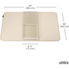 image:imageUmbra Udry Dish Drying Rack Folding Dish Drainer Mat Mini Dark Grey  Absorbent microfiber base removable tray dishwasher safe compact storage BPAfree plasticLinen