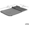 image:imageUmbra Udry Dish Drying Rack Folding Dish Drainer Mat Mini Dark Grey  Absorbent microfiber base removable tray dishwasher safe compact storage BPAfree plasticGray