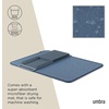 image:imageUmbra Udry Dish Drying Rack Folding Dish Drainer Mat Mini Dark Grey  Absorbent microfiber base removable tray dishwasher safe compact storage BPAfree plasticSlate Blue