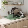 image:imageUmbra Udry Dish Drying Rack Folding Dish Drainer Mat Mini Dark Grey  Absorbent microfiber base removable tray dishwasher safe compact storage BPAfree plasticSpruce