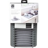 image:imageUmbra Udry Dish Drying Rack Over Sink Foldable 16 Slots Dark Grey  Absorbent microfiber mat arms extend 13 to 22 inches utensil caddy included machine washableOver the Sink Pack of 3
