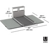 image:imageUmbra Udry Dish Drying Rack Over Sink Foldable 16 Slots Dark Grey  Absorbent microfiber mat arms extend 13 to 22 inches utensil caddy included machine washableOver the Sink