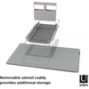image:imageUmbra Udry Dish Drying Rack Over Sink Foldable 16 Slots Dark Grey  Absorbent microfiber mat arms extend 13 to 22 inches utensil caddy included machine washableOver the Sink Pack of 3