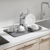 image:imageUmbra Udry Dish Drying Rack Over Sink Foldable 16 Slots Dark Grey  Absorbent microfiber mat arms extend 13 to 22 inches utensil caddy included machine washableOver the Sink Pack of 3