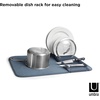 image:imageUmbra Udry Dish Rack and Microfiber Drying Mat  SpaceSaving Design Folds Up for Easy Storage Basic Rack DenimDenim