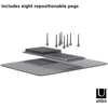 image:imageUmbra Udry Dish Rack with Movable Pegs and Microfiber Drying Mat  SpaceSaving Design Folds Up for Easy Storage Basic Rack Dark Grey