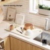 image:imageUmbra Udry Dish Rack with Movable Pegs and Microfiber Drying Mat  SpaceSaving Design Folds Up for Easy Storage Basic Rack Linen