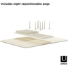 image:imageUmbra Udry Dish Rack with Movable Pegs and Microfiber Drying Mat  SpaceSaving Design Folds Up for Easy Storage Basic Rack Linen
