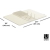 image:imageUmbra Udry Dish Rack with Movable Pegs and Microfiber Drying Mat  SpaceSaving Design Folds Up for Easy Storage Basic Rack Linen