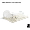 image:imageUmbra Udry Dish Rack with Movable Pegs and Microfiber Drying Mat  SpaceSaving Design Folds Up for Easy Storage Basic Rack Linen