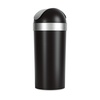 image:imageUmbra Venti Trash Can Swing Top Lid Kitchen Garbage Can 16 Gallon Pewter  Stable and durable build easy wipe clean maintenance indoor or outdoor use commercial or residential plasticBlackNickel