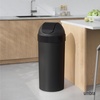 image:imageUmbra Venti Trash Can Swing Top Lid Kitchen Garbage Can 16 Gallon Pewter  Stable and durable build easy wipe clean maintenance indoor or outdoor use commercial or residential plasticBlack