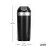image:imageUmbra Venti Trash Can Swing Top Lid Kitchen Garbage Can 16 Gallon Pewter  Stable and durable build easy wipe clean maintenance indoor or outdoor use commercial or residential plasticBlackNickel