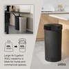 image:imageUmbra Vento Kitchen Trash Can Open Top Bin 165 Gallon GreyNickel  Brushed metal accents bag concealing design easy wipe clean fits home and office durable plasticBlack