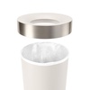 image:imageUmbra Vento Kitchen Trash Can Open Top Bin 165 Gallon GreyNickel  Brushed metal accents bag concealing design easy wipe clean fits home and office durable plasticSandNickel