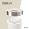 image:imageUmbra Vento Kitchen Trash Can Open Top Bin 165 Gallon GreyNickel  Brushed metal accents bag concealing design easy wipe clean fits home and office durable plasticSandNickel