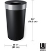 image:imageUmbra Vento Open Top 165Gallon Kitchen Trash Large BlackNickel amp Vento Open Top 165Gallon Kitchen Trash Large Garbage Can for Indoor Outdoor or Commercial Use 165 Gallon GreySteelBlackNickel