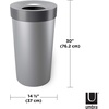 image:imageUmbra Vento Open Top 165Gallon Kitchen Trash Large BlackNickel amp Vento Open Top 165Gallon Kitchen Trash Large Garbage Can for Indoor Outdoor or Commercial Use 165 Gallon GreySteelBlackNickel
