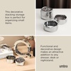 image:imageUmbra Wavy Jewelry Organizer 2 Tier Ring Holder Chrome  Chrome finish wavy design modern vanity and dresser dcor