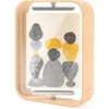 image:imageUmbra Bellwood 5x7 Desk Picture Frame with Bent Wood Trim and TwoSided Rotating Display Natural  Beech wood 360 degree pivot two photo display portrait or landscape wipe cleanNatural