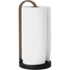 image:imageUmbra Bellwood Paper Towel Holder Wooden with Weighted Base BlackWalnut  Freestanding design protects countertops easy onehand use renewable poplar wood matches collectionBlackWalnut