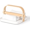 image:imageUmbra Bellwood Paper Towel Holder Wooden with Weighted Base BlackWalnut  Freestanding design protects countertops easy onehand use renewable poplar wood matches collectionWhiteNatural