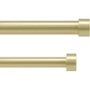 image:imageUmbra Cappa Double Curtain Rod Includes 2 Matching Finials Brackets amp Hardware 66 to 120Inch BlackGold