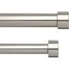 image:imageUmbra Cappa Double Curtain Rod Includes 2 Matching Finials Brackets amp Hardware 66 to 120Inch BlackNickel