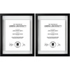image:imageUmbra Document Frame  13x16 Picture Frame Floating Frame for Displaying 11x14 Document Diploma Certificate Photo or Artwork Black13 x 16 Pack of 2