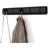 image:imageUmbra Flip Coat Rack Wall Mount 8Hook Space Saving White  Real wood and steel build retractable hooks fold flat holds coats bags and scarves easy installBlackBlack