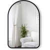 image:imageUmbra Hubba Arched Wall Mirror with Metallic Frame Modern Style for Bathroom Entryway Living Room and More 34 x 36Inch TitaniumBlack