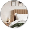 image:imageUmbra Hubba Round Wall Mirror Circle Decor Mirror 34Inch Titanium  Metallic frame glass construction reflects light to brighten enlarges small rooms