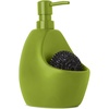 image:imageUmbra Joey Liquid Soap Dispenser Ceramic with Sponge Caddy Black  Heavy base for stability one handed operation kitchen and bathroom use includes scrub pad low profile designAvocado