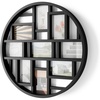 image:imageUmbra Luna Collage Picture Frame Holds Nine 4x6 Photos Large 22Inch Diameter Black  Circular wall display solid backing for easy changes includes two sawtooth hangers recycled plasticBlack