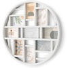 image:imageUmbra Luna Collage Picture Frame Holds Nine 4x6 Photos Large 22Inch Diameter Black  Circular wall display solid backing for easy changes includes two sawtooth hangers recycled plasticWhite