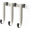 image:imageUmbra Schnook Over the Door Hooks 3Hook BlackNickel  Rubber tips protect clothes no hardware needed holds 5 lbs each measures 18x8 inches bathroom or bedroom use3 Hook