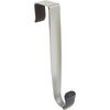 image:imageUmbra Schnook Over the Door Hooks 3Hook BlackNickel  Rubber tips protect clothes no hardware needed holds 5 lbs each measures 18x8 inches bathroom or bedroom useSingle Hook