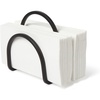 image:imageUmbra Squire Napkin Holder Contemporary Metal Design Compact Black  Builtin divider doubles as handle looks like cast iron easy to transport fits dinner napkinsNapkin Holder
