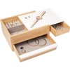 image:imageUmbra Stowit Jewelry Box with Storage Drawers Medium WhiteNatural  Rubberwood construction protective fabric lining nonslip rubber feet scratchfree surfaces fits dresser or vanityWhiteNatural