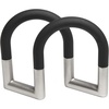 image:imageUmbra Swivel Napkin Holder Sturdy AntiSlip Swivel BlackNickel  Metal spring mechanism adjustable arms space saving storage modern design easy to use recycled plasticBlackNickel